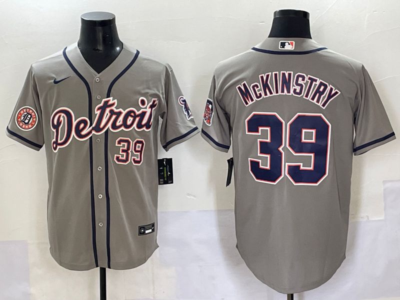 Men 2025 Detroit Tigers #39 Mckinstry Grey Game Nike MLB Jersey style 19